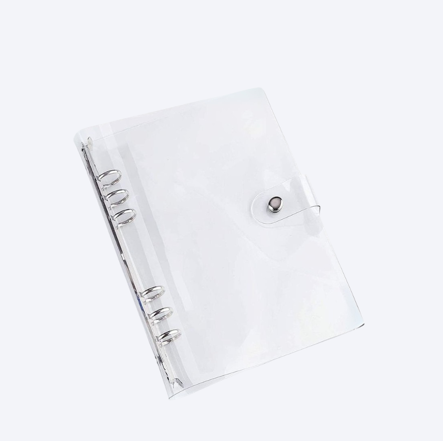 Sleek Silver Clear Binder